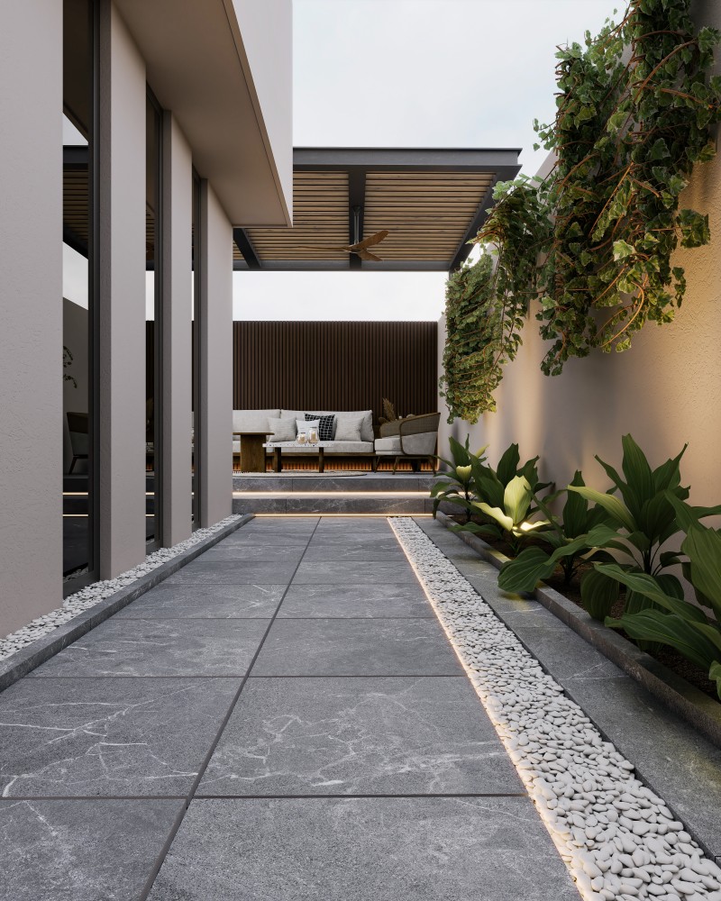 Indigo Gray Dark Grip 60x60 Paver